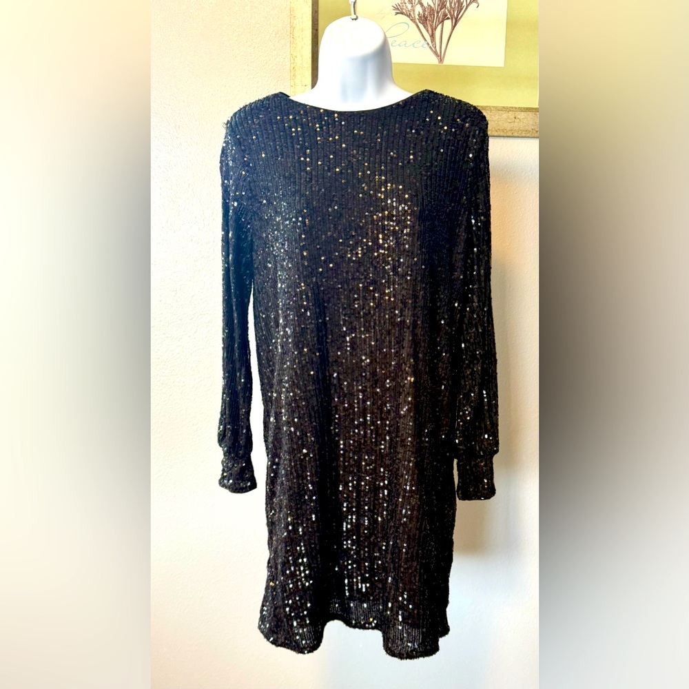 H&M Black Sequin Dress
